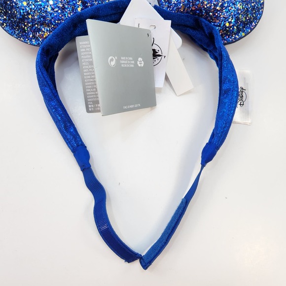 Disney Blue Sparkle Mickey Ear Headband Strap - Youth - Picture 5 of 5